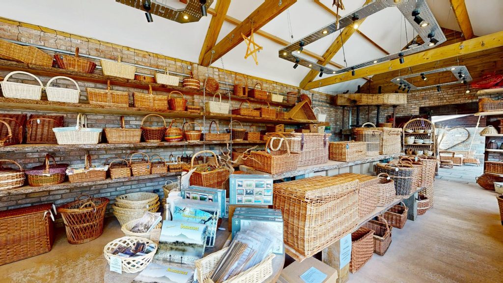 Willow products in the Coates English Willow shop