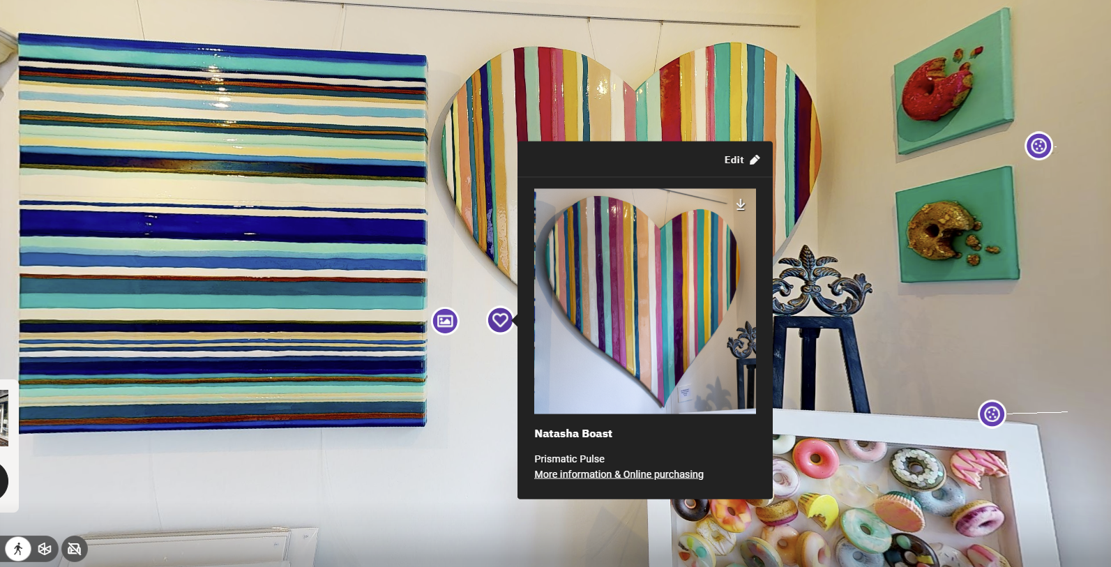 Interactive gallery tour with artwork information